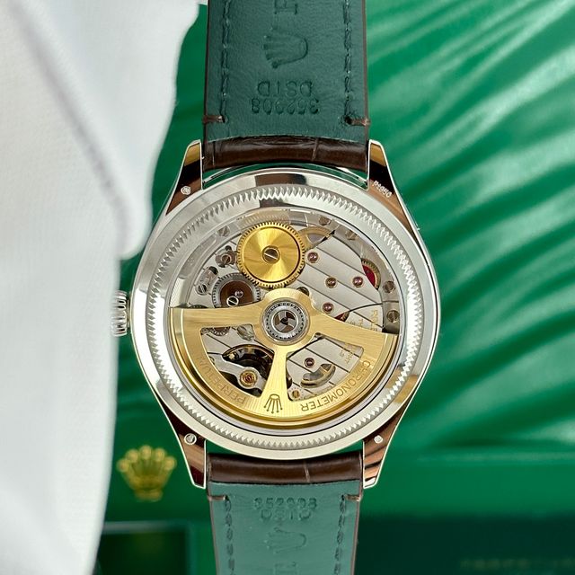 Rolex 1908 - Ice Blue Quarter Arabic Dial & Leather Strap